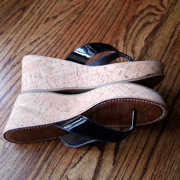 Sam Edelman Black Romy Wedges - Picture 3 of 5